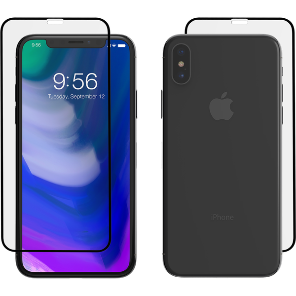 Zagg InvisibleShield Glass + Luxe Screen Protector - iPhone X - Clear/Black
